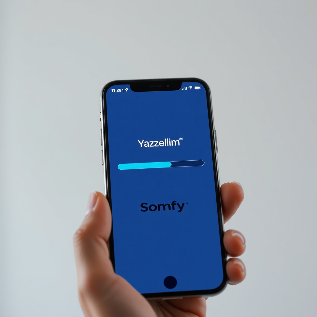 Bir akıllı telefon ekranında yazılım güncelleme progress barı gösteren